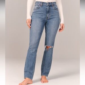 Abercrombie ‘90s Slim Straight Ultra High Rise - Size 0 Curve Love